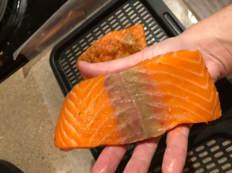 mould on cooked salmon